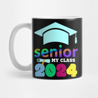 senior 2024 vintage retro style class of 2024 graduation Mug